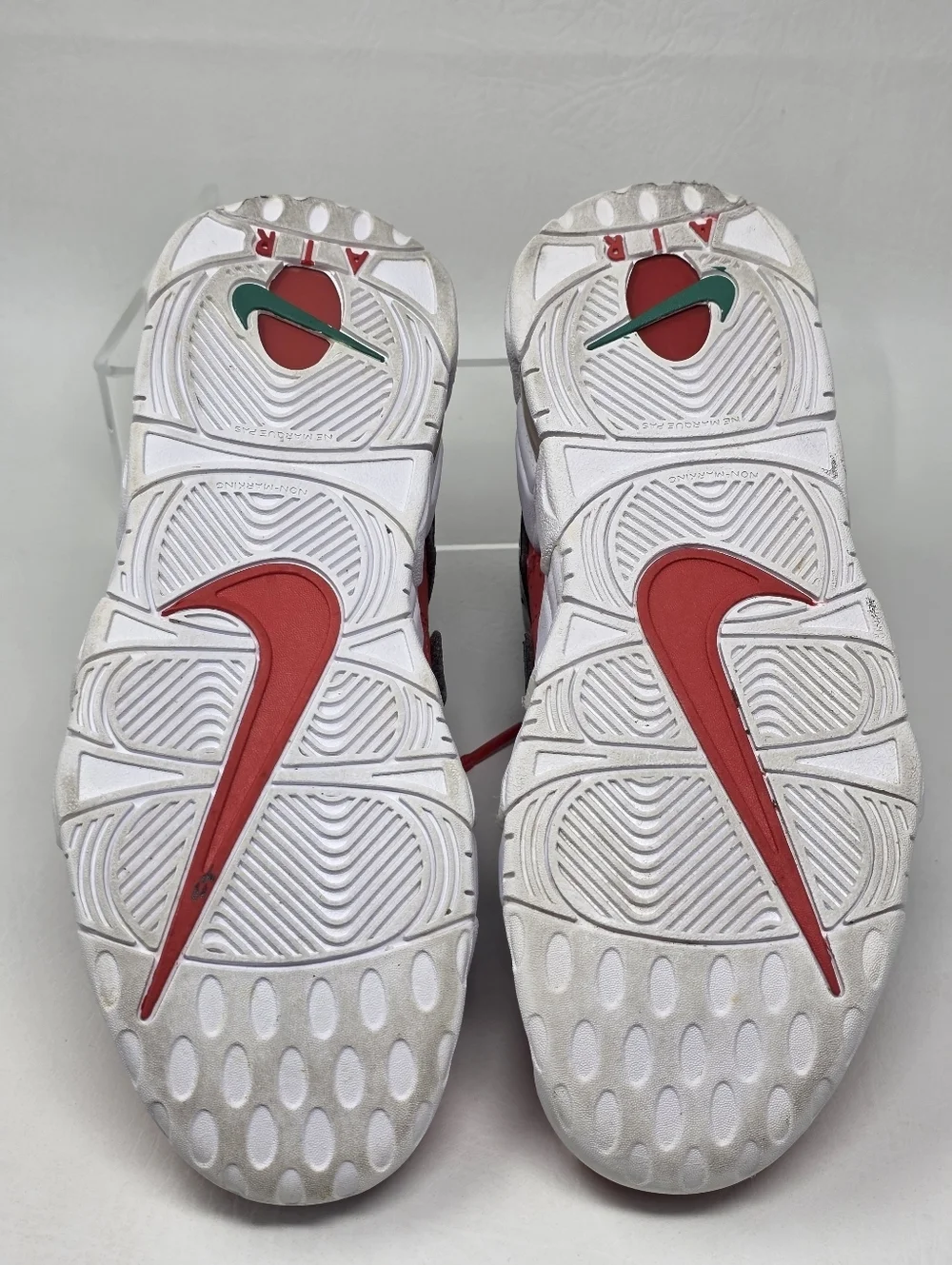 Nike Air More Uptempo Boys Size 6Y Red Black Walking Basketball Shoes Sneakers